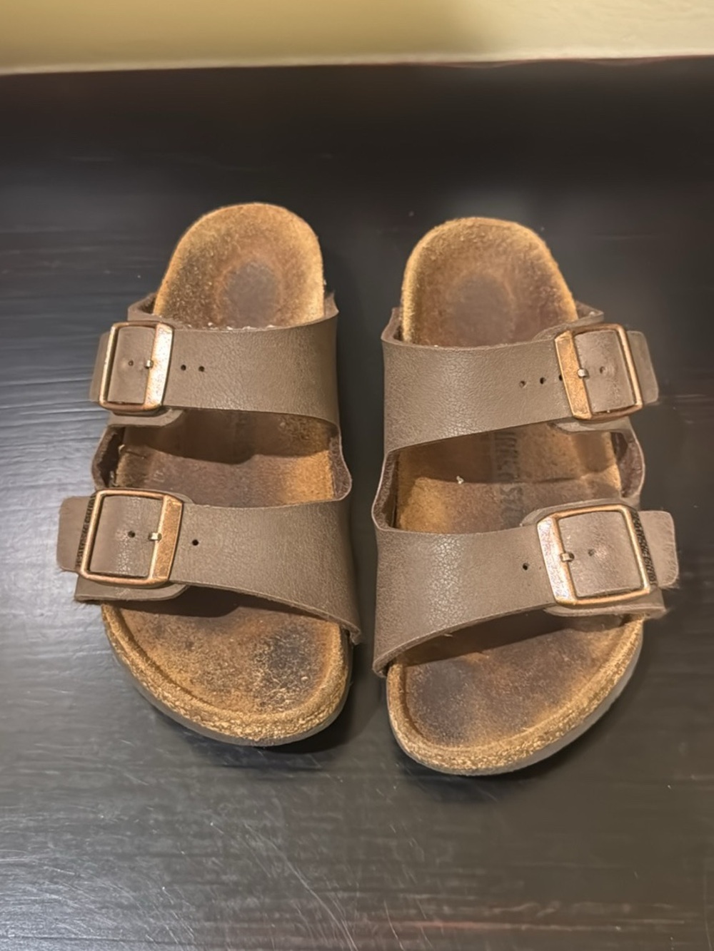 Kids Birkenstock Double-Buckle Comfort Sandals - Brown